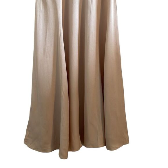 Reformation Verbena Off‎ Shoulder Dress Women's Size 2 Midi Champagne Hemmed - Picture 3 of 8